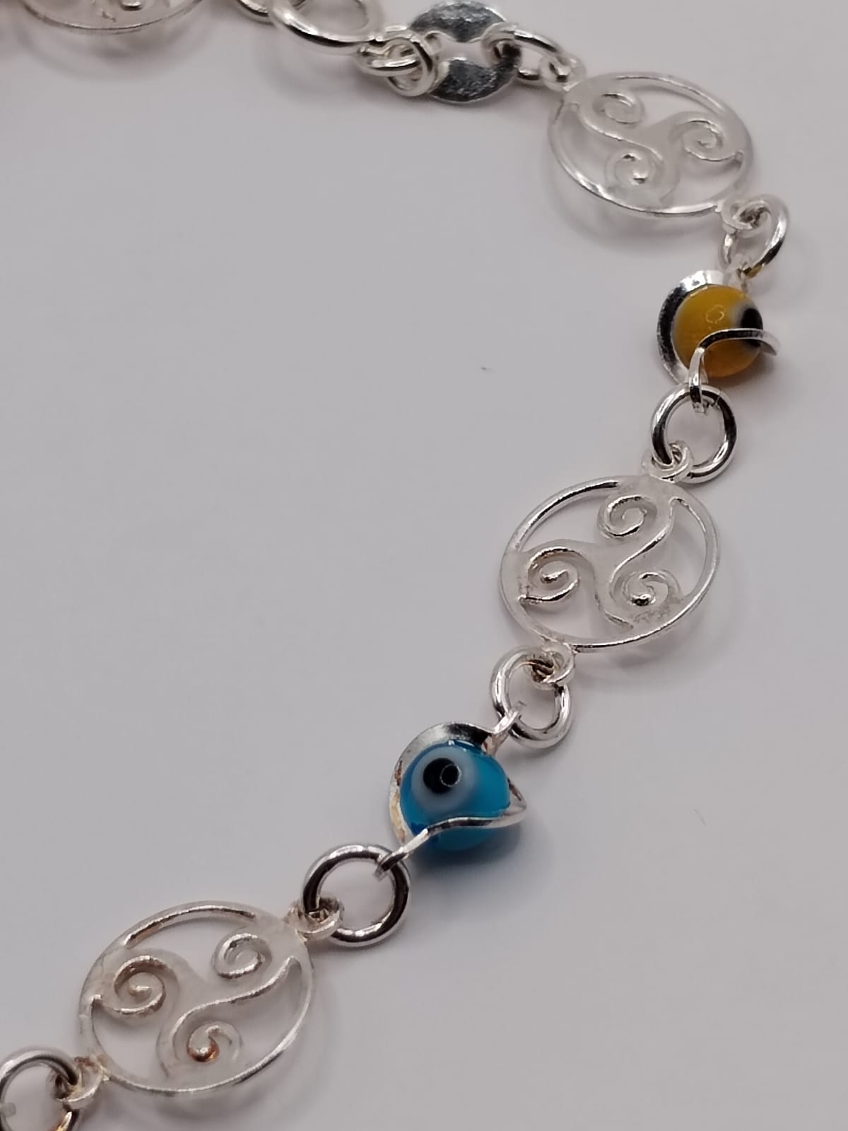 Pulsera de Triqueta con Ojo Turco Esotérica - Imagen 2
